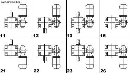 Схемы сборки мотор-редукторов МЧ2-160